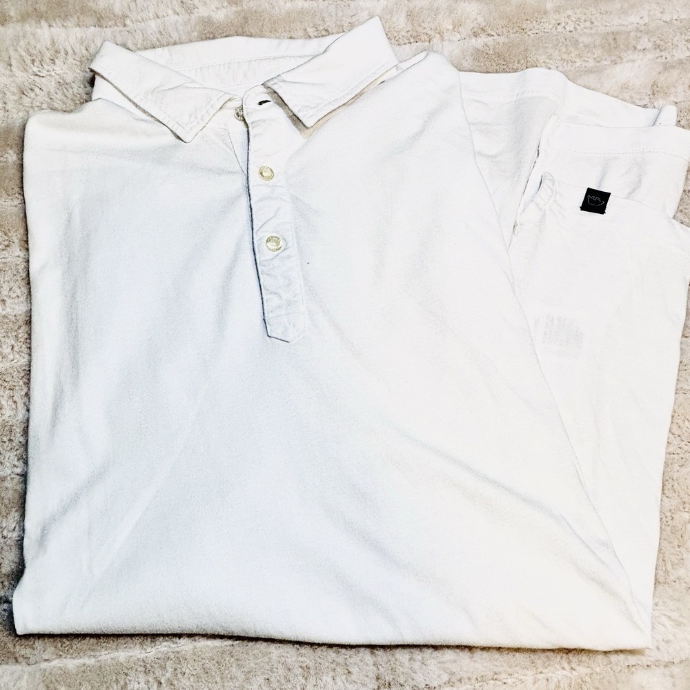 Onward Reserve Polo Poly-Cotton White Athletic Golf Shirt Mens‎ Sz XL
